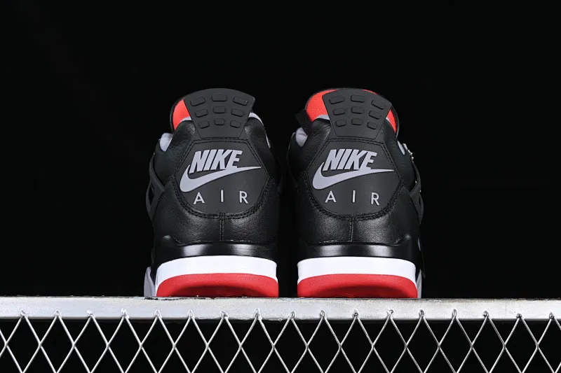 All categories Air Jordan Jordan series basketball shoes Air Jordan 4 pure original Air Jordan 4 Retro "Bred Reimagined" AJ4 Joe 4 black red FV5029-006